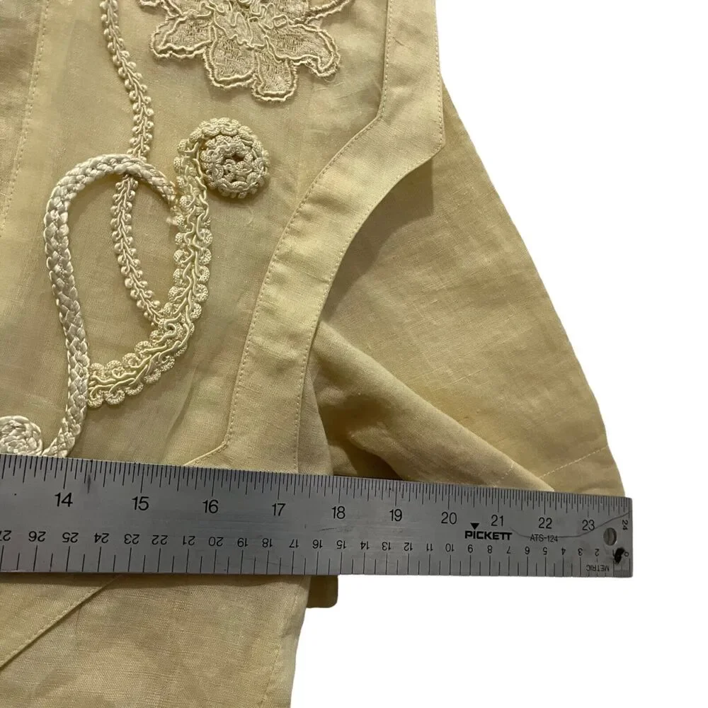 Sunday Shirt Jacket Vintage ANNE FRENCH Women Shirt Lightweight Romantic SZ 6